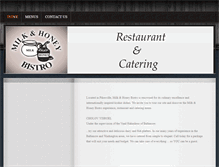 Tablet Screenshot of milkandhoneybistro.com